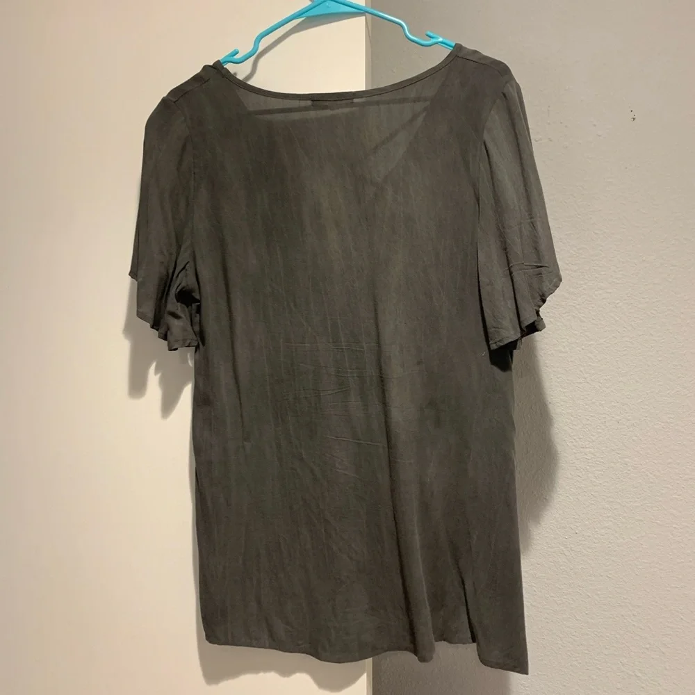 Grey Ruffle Top - Picture 3 of 4